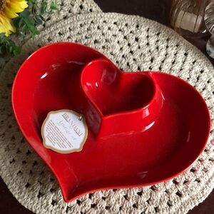 Brandani Red Heart Shaped Appetizer Dish